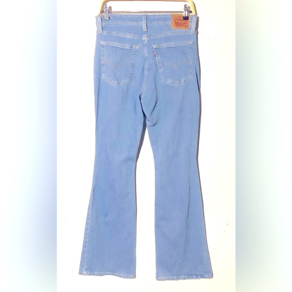 Levis Strauss 726 high waisted flare light wash distressed jean size 31 - Picture 6 of 10